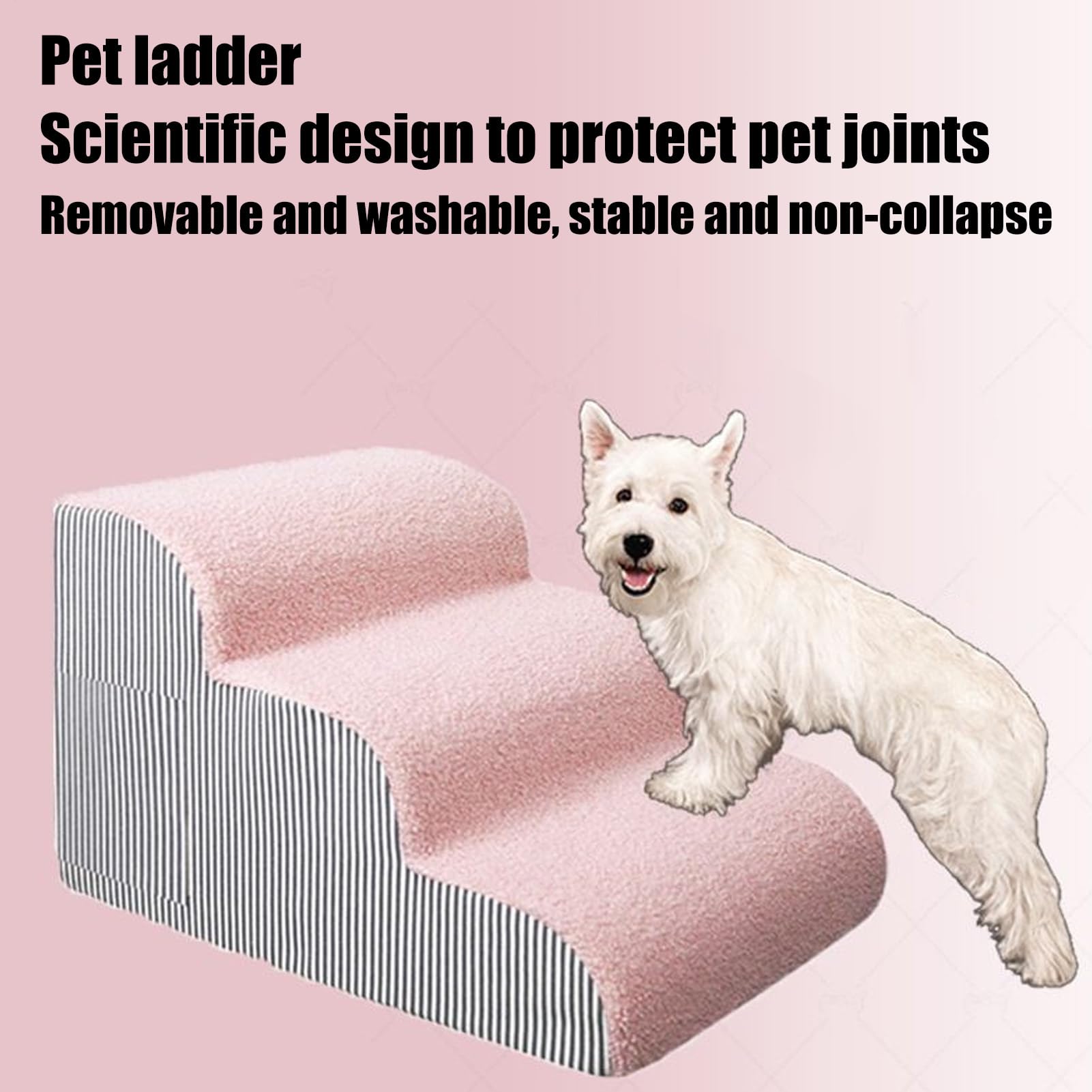 Escaleras Para Perros Lavable Antideslizante | Escalones Anchos de Cama Alta Cachorros Hogar Sillas Sofá Interior Exterior Coche SUV
