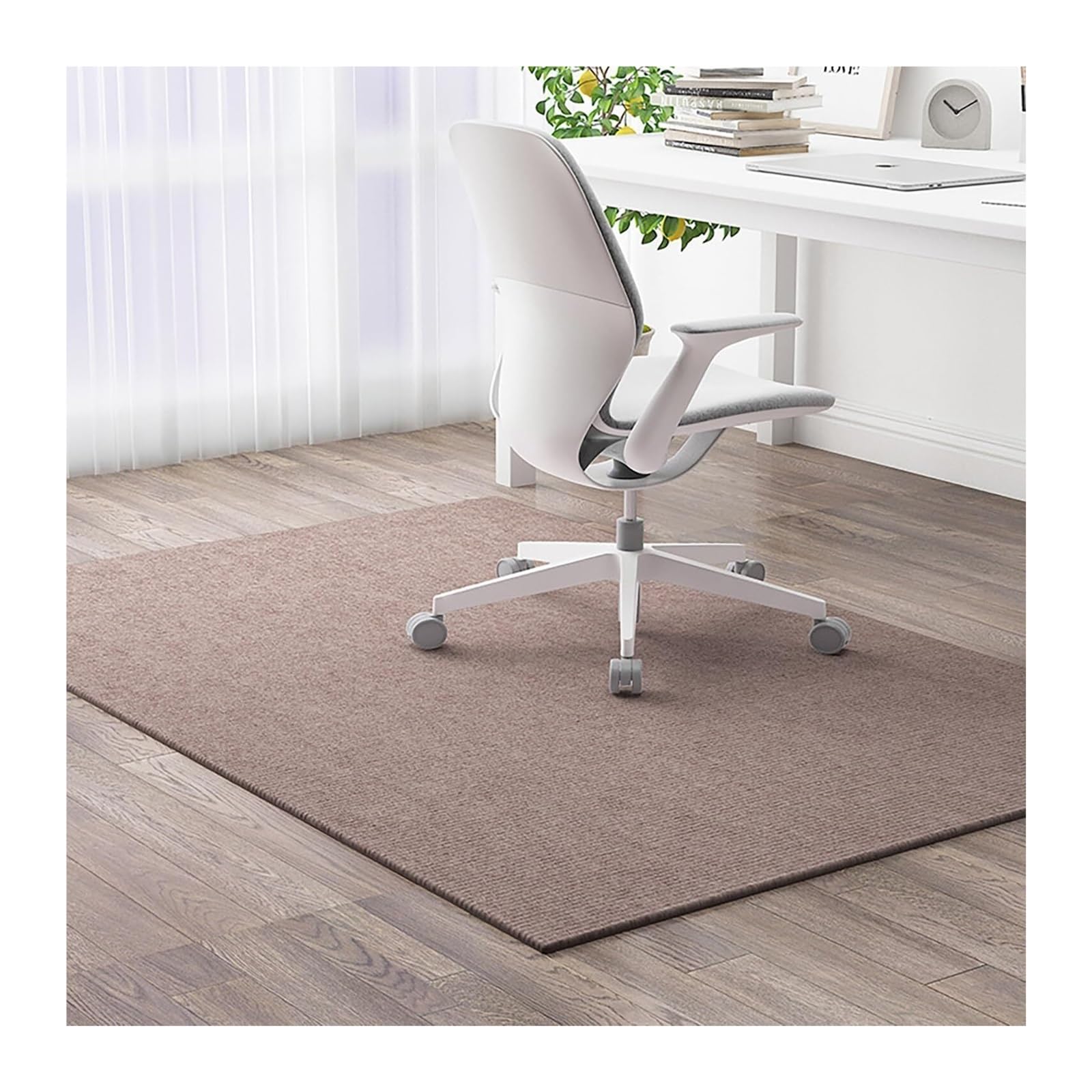 Scumlovy Chair Mat Office for Hardwood Floor Non Slip Carpet Protector Low Pile Protectors(Brown,120cmx180cm)