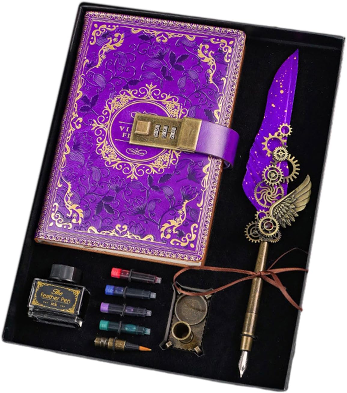 PU Leathers Notebook Sets Journal Secret Diaries Journal Notebook with Code Lock Kids Notebooks Gifts