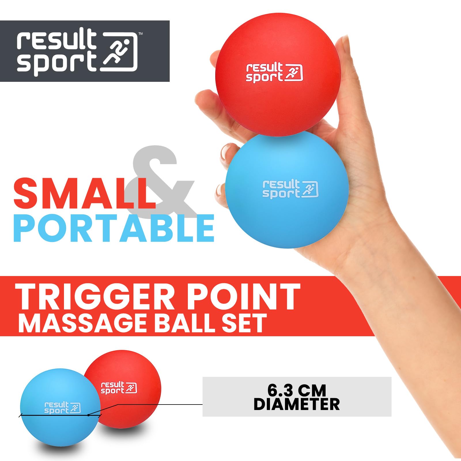 ResultSport Lacrosse Massage Ball, Trigger Point Deep Tissue Massage, Plantar Fasciitis, Rehab Recovery, Stress Reflexology - Image 2