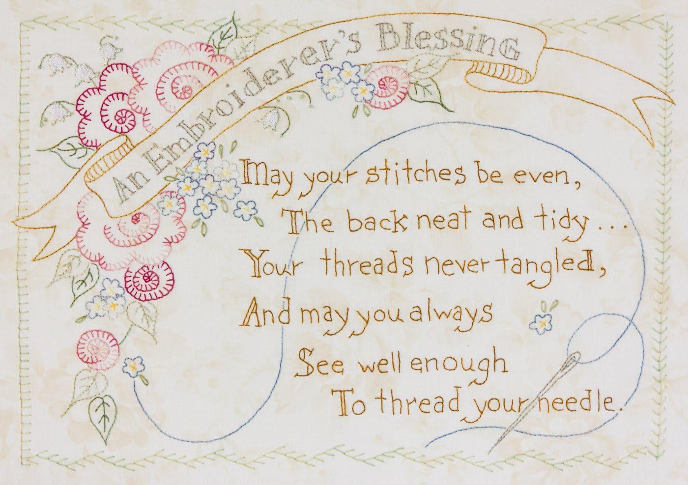 An Embroiderer's Blessing By Crabapple Hill Embroidery Pattern #248