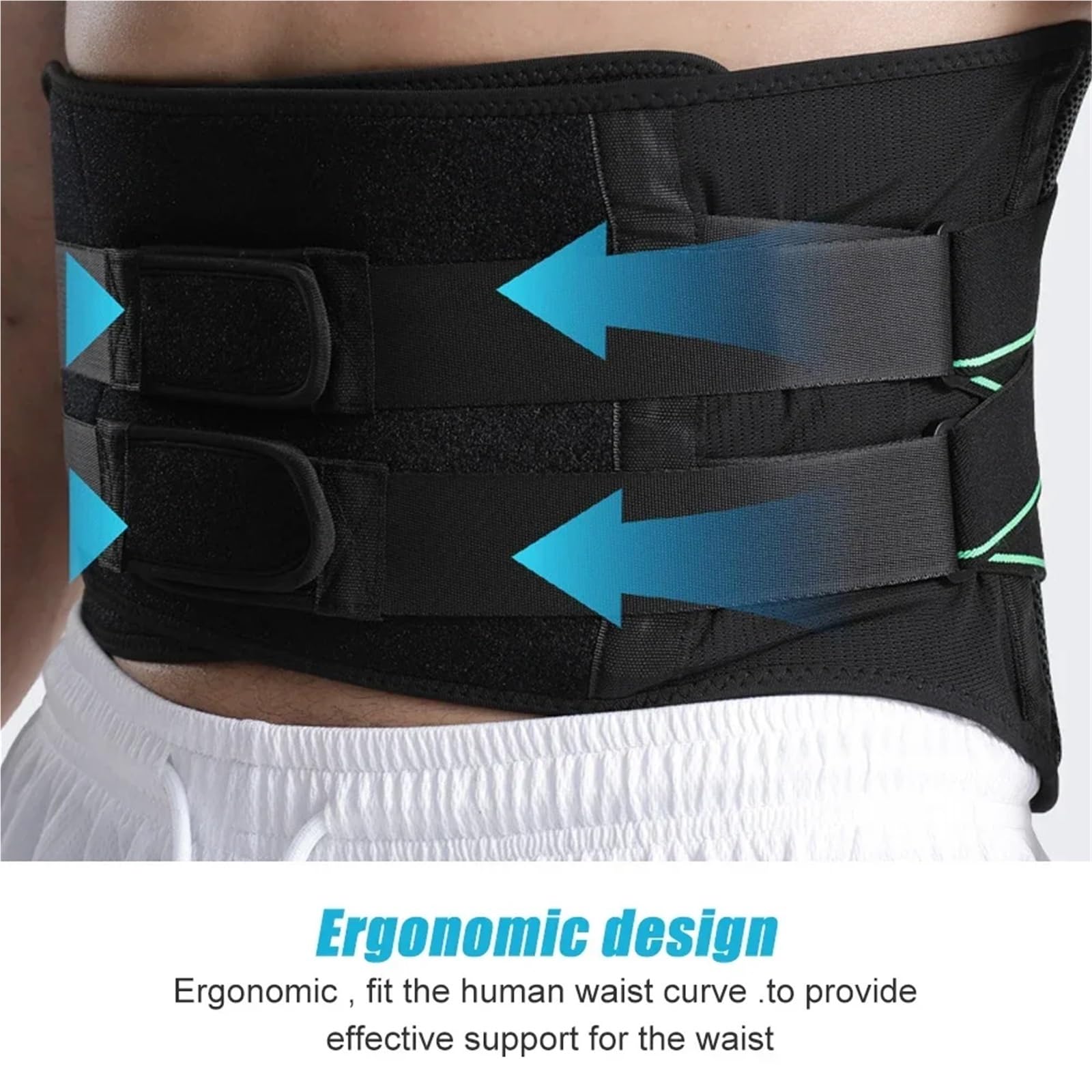 Faja para la Espalda lumbar Soporte de espalda for el dolor lumbar | Cinturón de soporte lumbar de descompresión(Black,XXL)
