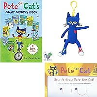 Vista 1 de Colección de libros de Pete The Cat de James Dean (I Can Read), mochila MerryMakers con muñeca de peluche, bolsa de libro de regalo y página