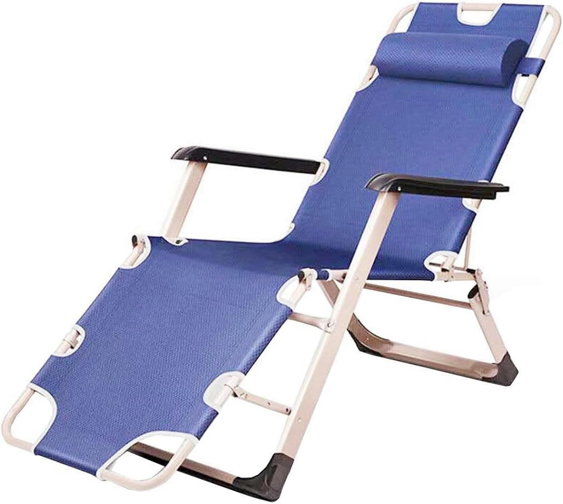 Fauteuil de Salon Pliable zéro gravité, Confortable et Respirant, idéal pour la Plage, Le Jardin, Le Camping ou l'extérieur, Bleu