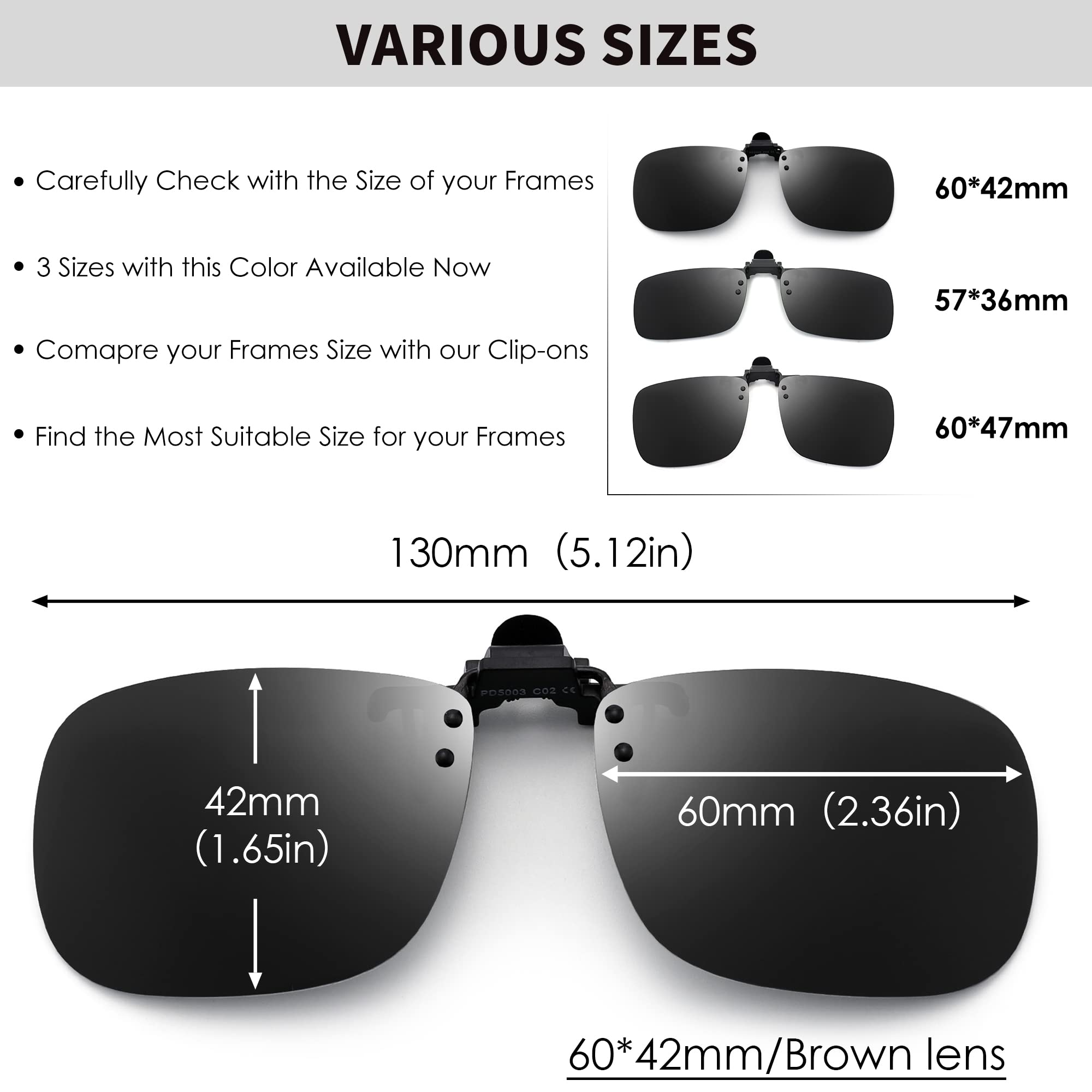 JM Clip Occhiali da Sole Polarizzata con Lenti Flip Up Senza Montatura per Occhiali da Vista…