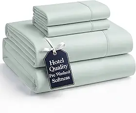 Casa Platino Jogo de lençol queen size, microfibra escovada pré-lavada, ultramacios e macios para cama queen, jogo de lençol com elástico alto, qualidade duradoura, tecido sem comprimidos – mineral