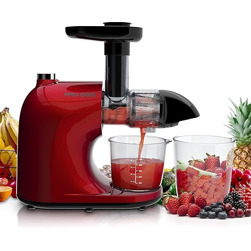 Juicer Machines, Cold Press Juicer Machine Slow Juicer with Total Pulp Control and Easy Clean, Masticating Juicers with 2-Speed Modes, with Reverse Function & Quiet Motor for Vegetables And Fruits