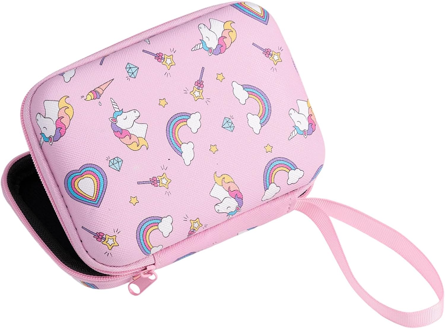 Square Colorful Cartoon Storage Bag Shockproof Portable Design for Electronics Accessories Travel Organizers