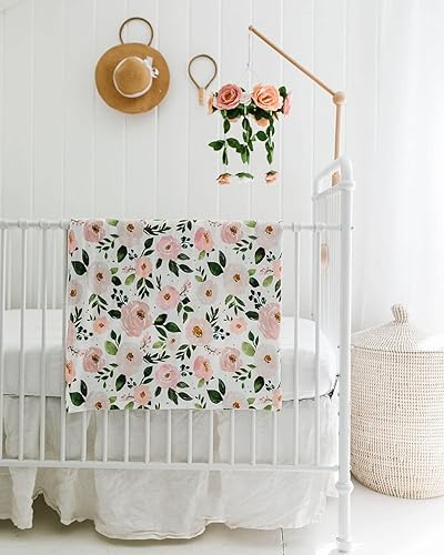 Miniatura 5 de Móvil para cuna Móvil colgante de madera para cuna, decoración floral hecha a mano para niñas, regalo de ducha perfecto (rosa fieltro) también se