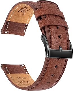 SEURE Quick Release Watch Band,Top Genuine Leather Watch Straps 19mm 20mm 21mm 22mm 24mm for Men and Women