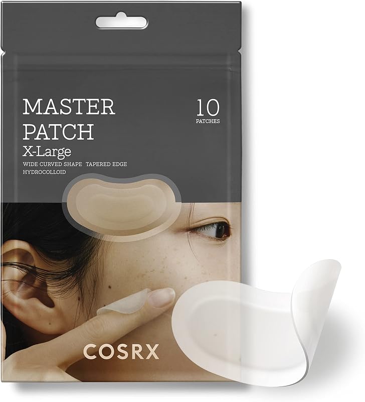 COSRX Master Patch Intensive, Oval-Shaped Patches (X-Large, 10 Counts) | Hydrocolloid Pimple Stickers with Tea Tree Oil & Salicylic Acidm, Quick & Easy Blemish, Zit Spot Treatment, Korean Skin care