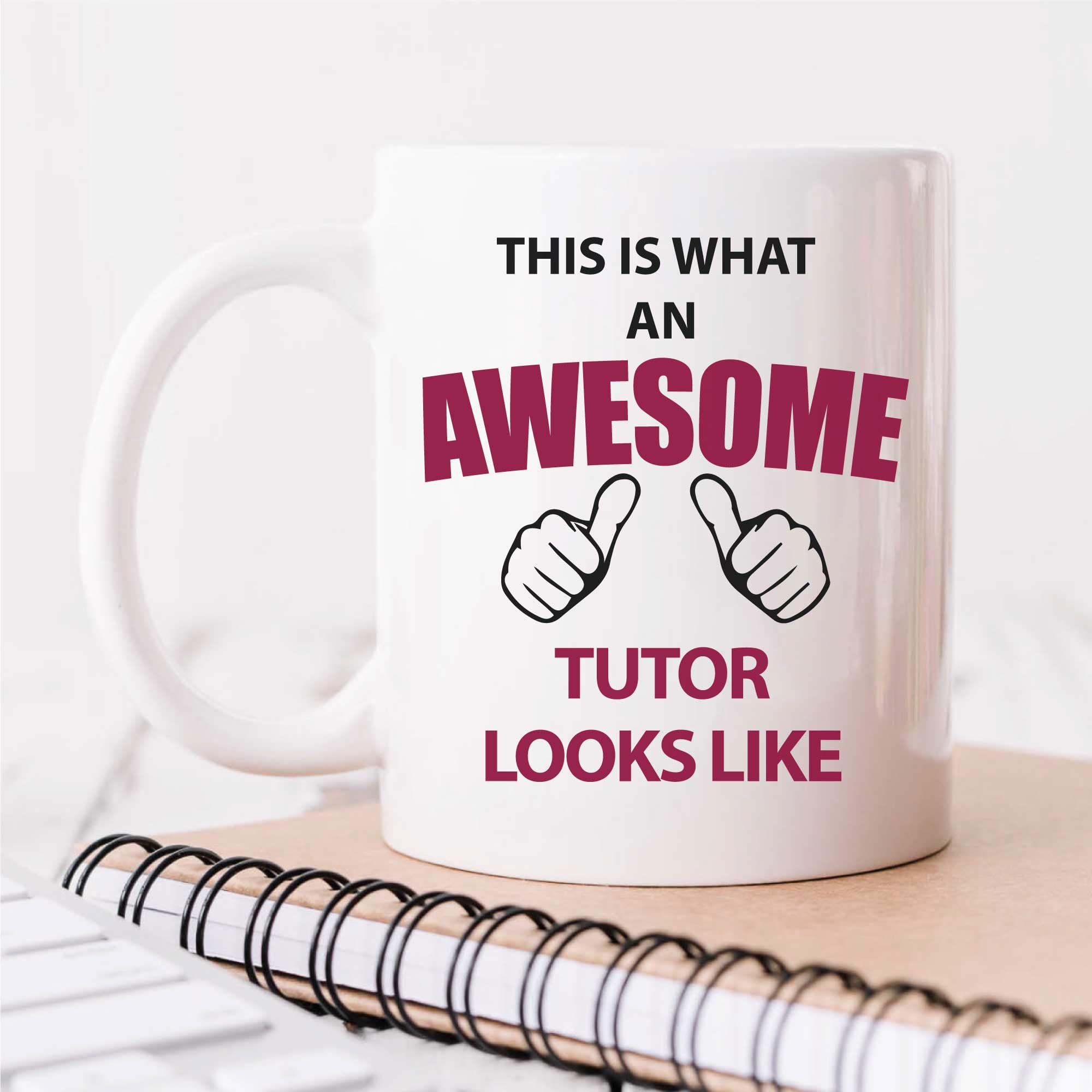 60 Second Makeover Men's White Limited This Is What An Awesome Tutor Looks Like Mug Present Gift Cup Birthday Christmas