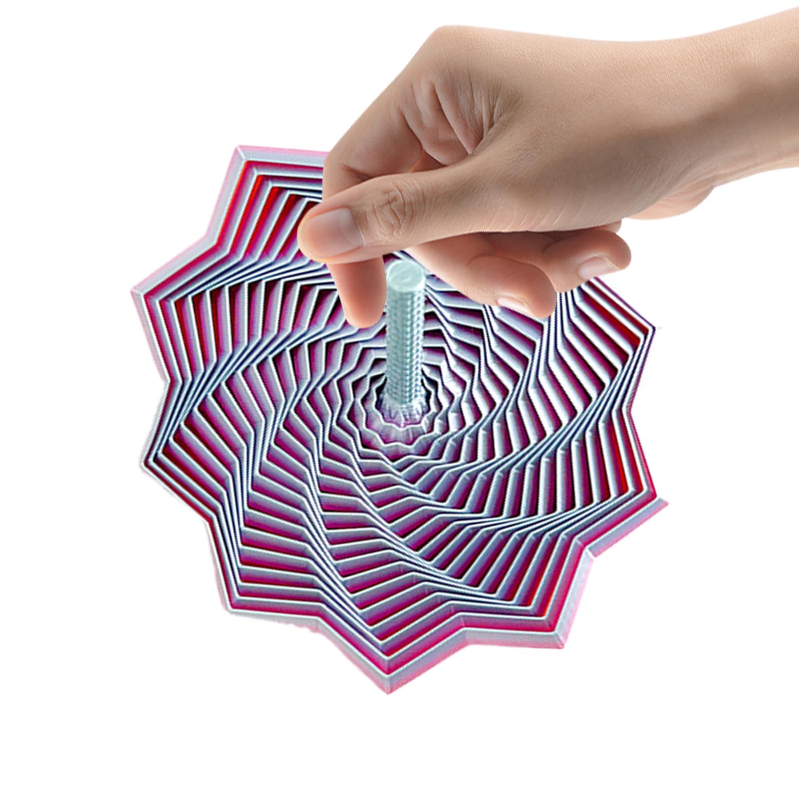 3d Printed Fidget Toys - Desk Hexagon with Handle for Stress Relief, Lightweight Design with Smooth Edges, Expanded Calming Sensory Toys for Adults Desk Home Travel Study