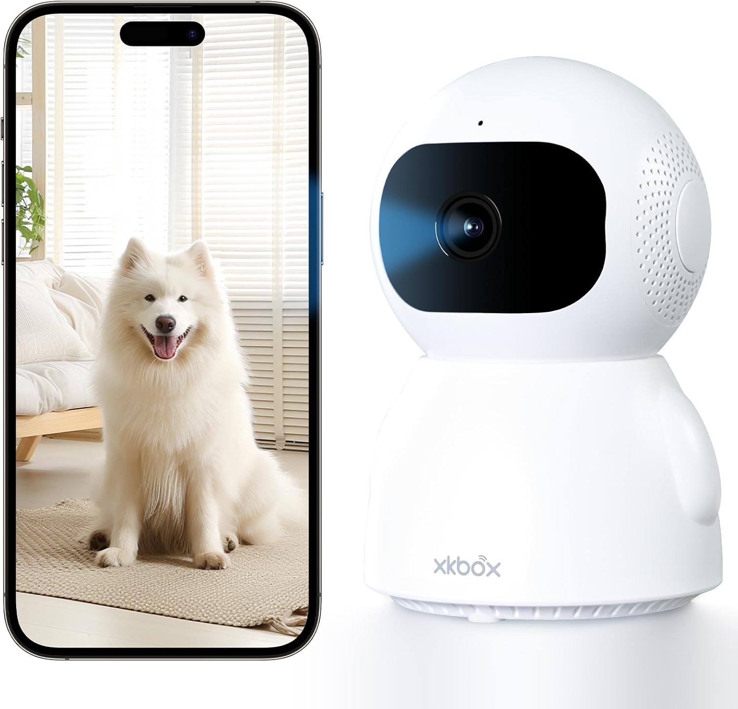 Security Camera Indoor Pan Tilt Cameras Home Security...