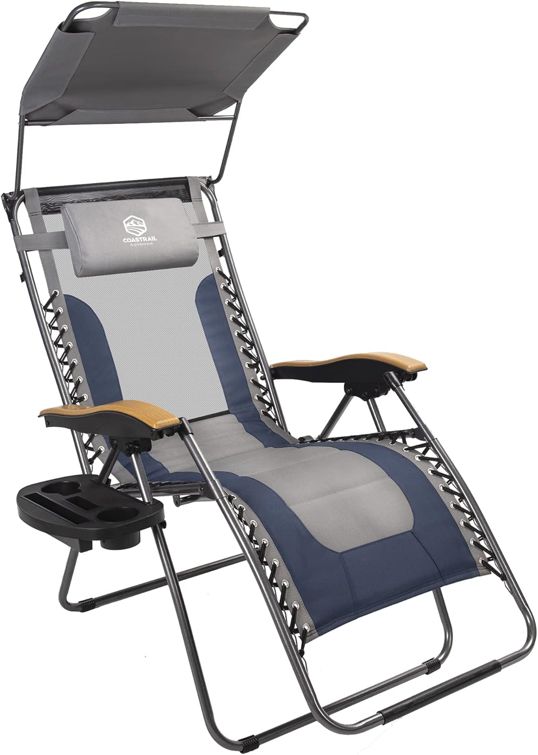 Coastrail Outdoor Zero Gravity Chair with Shade, 400lbs