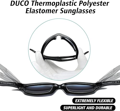 Miniatura 5 de DUCO K006 - Gafas de sol polarizadas deportivas para niños y niñas, gafas de sol de béisbol para niños, protección UV de 6 a 10 años