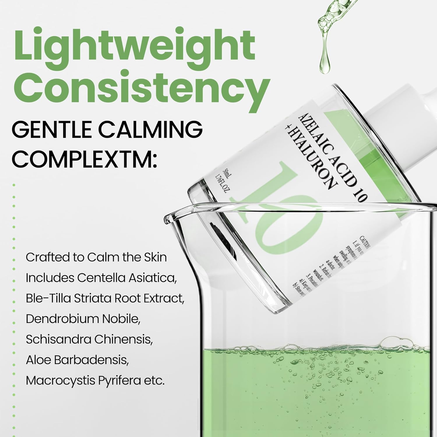 1.76 fl oz Azelaic Acid 10 Hyaluron Redness Balancing Serum, Facial Serum for Uneven Skin, Hyaluronic Acid, Niacinamide - Image 4