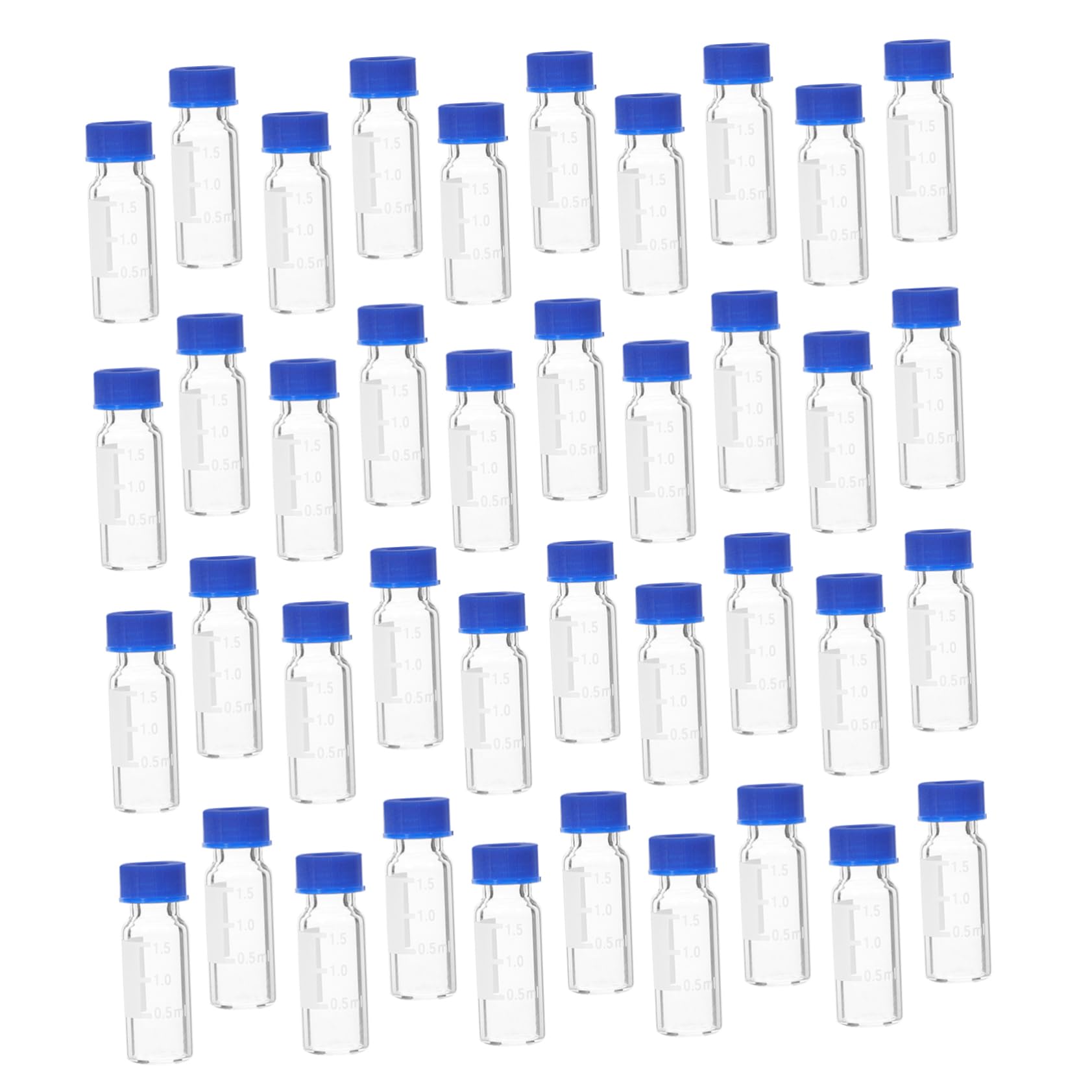 Gatuida 400piezas Frascos De Vidrio Transparentes Tapa Botellas Pequeñas Para Muestras De Almacenamiento Con Escala Para Líquidos y Polvos