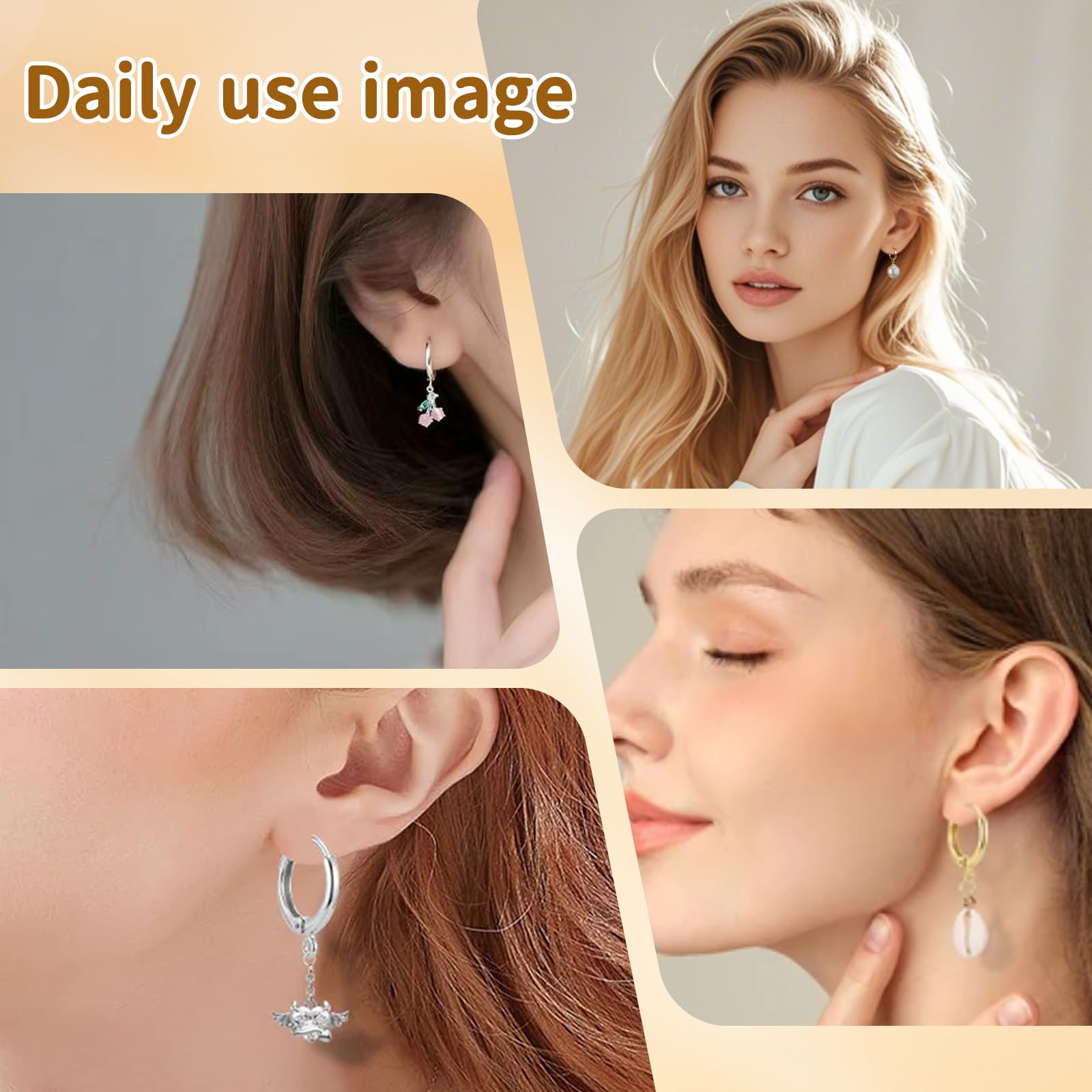 RCIDOS Kit Creazione Orecchini 80 Pezzi - Ganci Ipoallergenici Argento 925 e Oro 18K per Gioielli Fai da Te