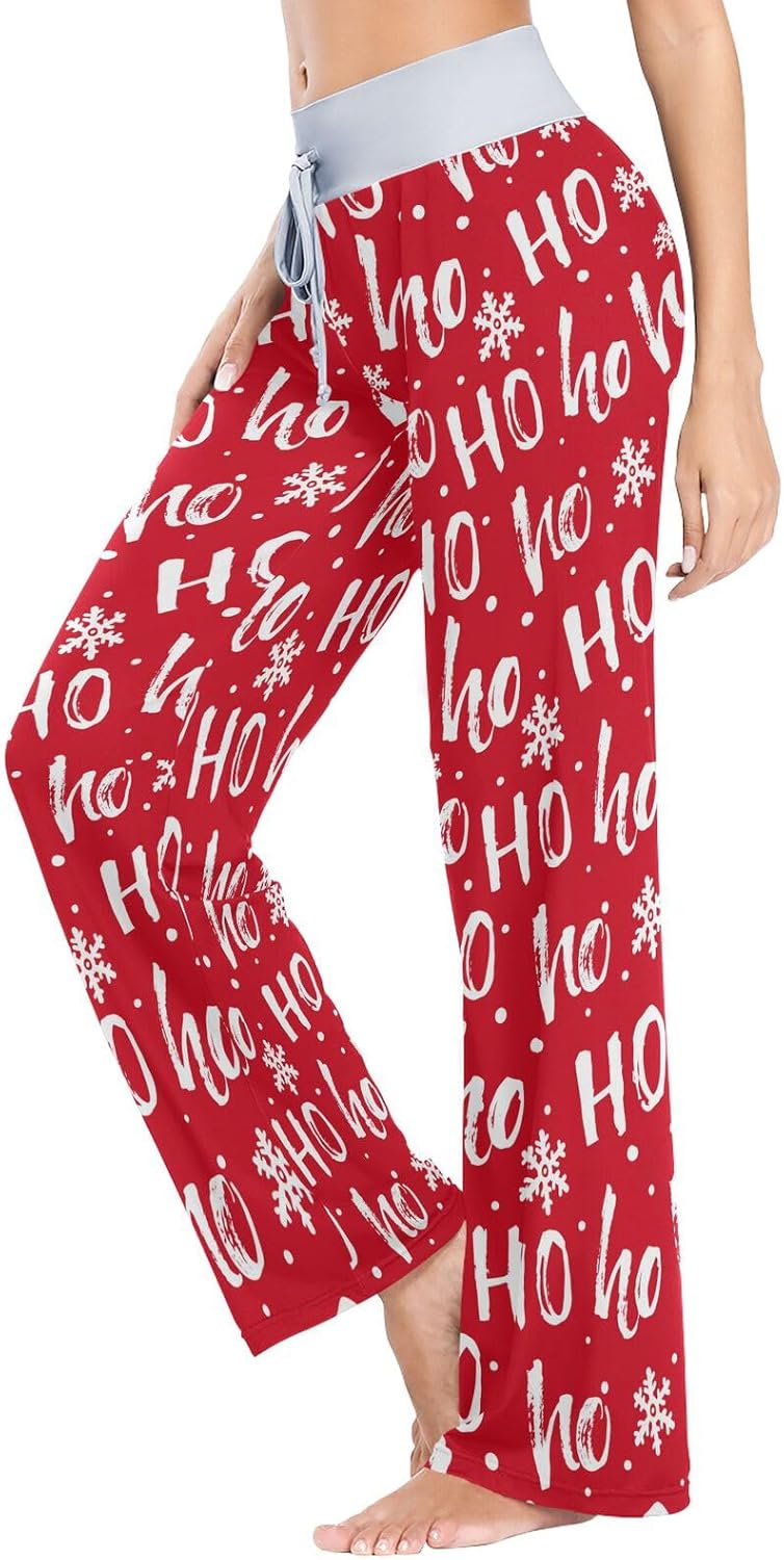 Ollabaky Festivals Women's Pajama Pants PJs Bottoms for Women Wide Leg Sleep Loungewear Pants - Image 2