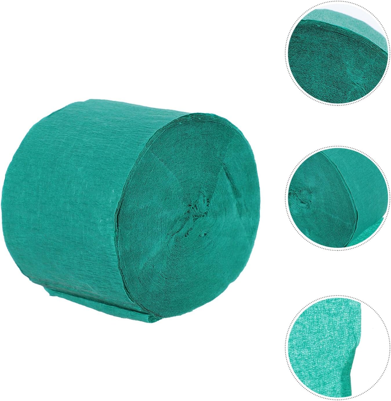 GLSTOY 8 Rolls Christmas Wrinkled Crepe Paper Streamer Set, Party Decorative Wrinkled Paper Rolls in Christmas Green, Multi-Function Streamers for Holiday and Event Decorations