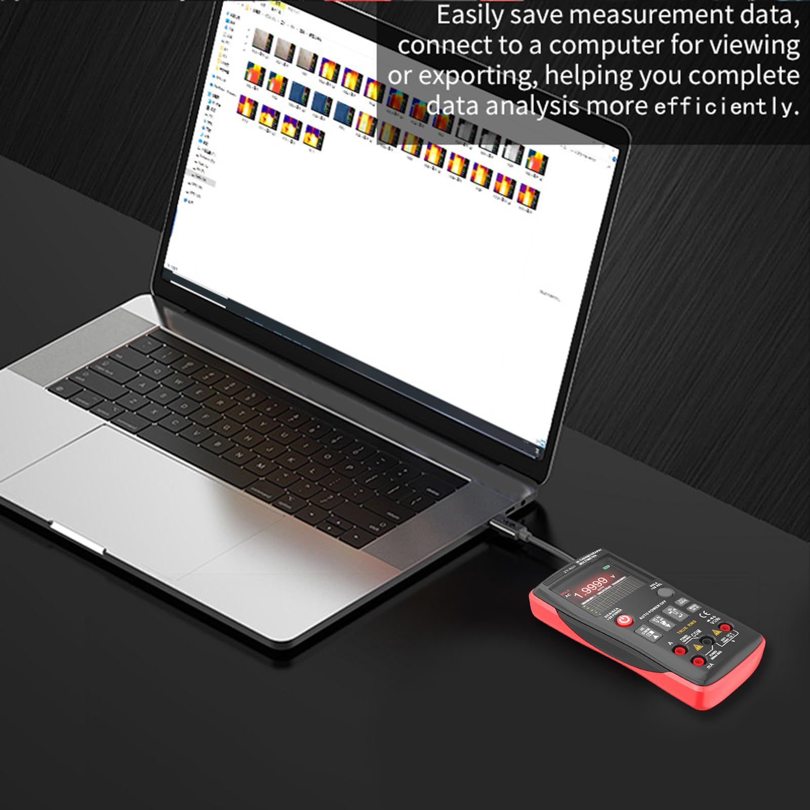 Multímetro digital de mano de doble modo con funda suave para técnicos, electricistas y técnicos de HVAC, herramienta de prueba eléctrica impermeable