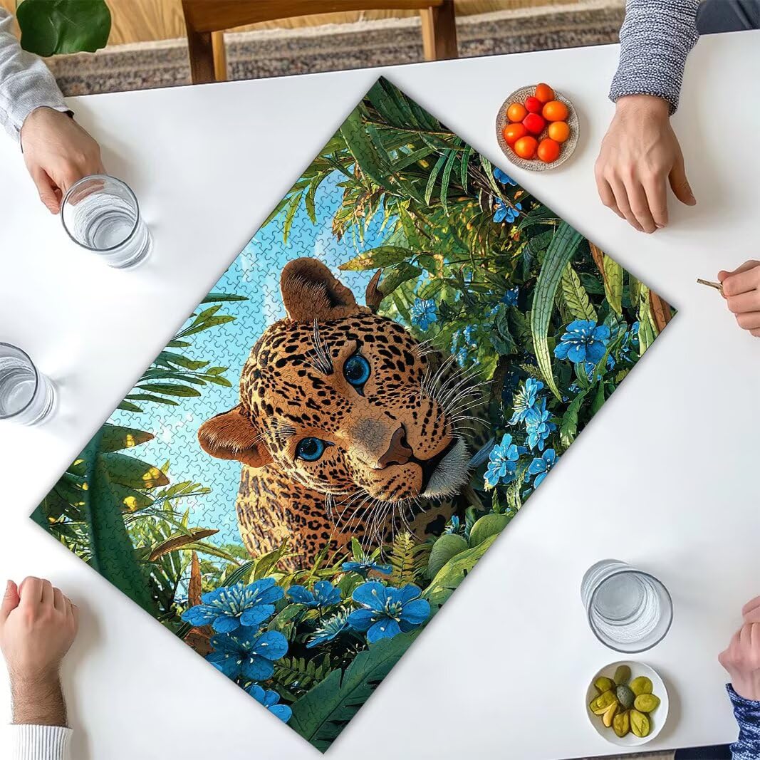 Puzzle 5000 Piezas, Puzzle Leopardo de Madera para Adultos, Regalos -2618