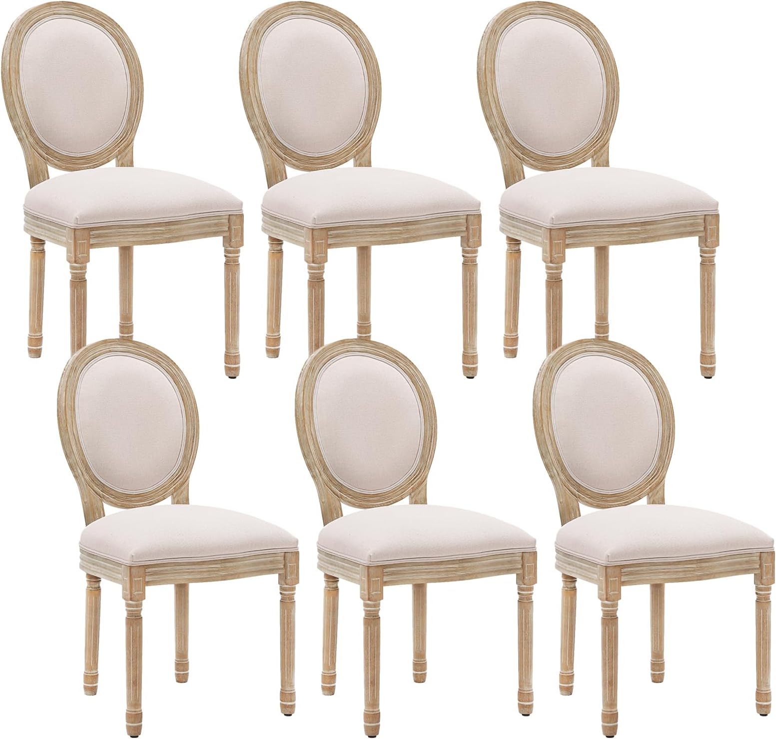 Guyou Black White Linen Dining Chairs Set of 4, Wood — free download