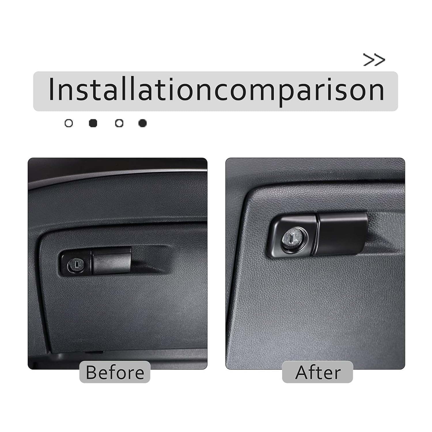 Co-Pilot Glove Box Handle Switch Cover Trim for Honda Pilot 2016-2022/ Ridgeline 2017-2023/ Passport 2019-2023 Interior Decorative Accessories ABS Material (Matt Black) image 4