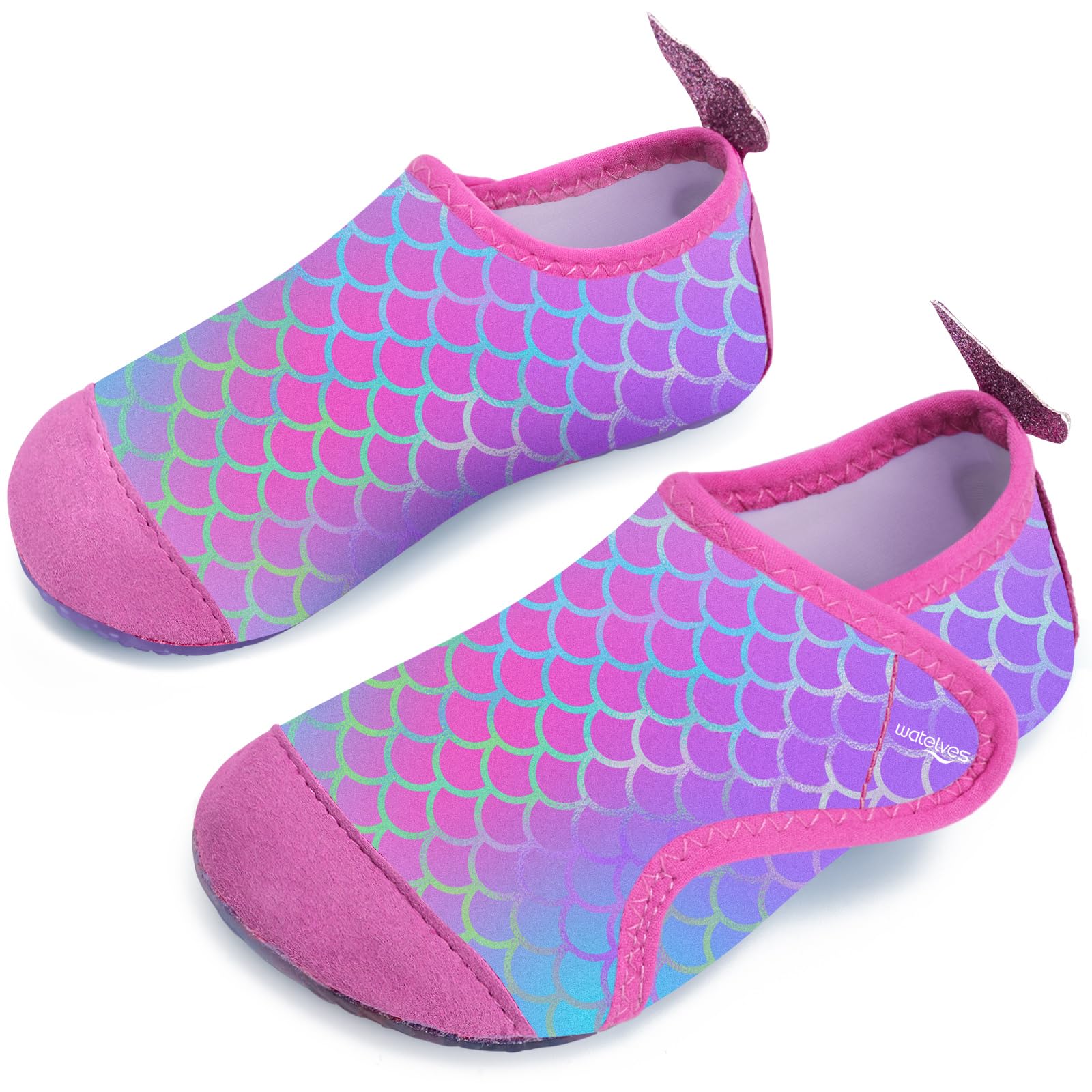 WateLves Badeschuhe Kinder Strandschuhe Schwimmschuhe Jungen Mädchen Baby Wasserschuhe Schnell Badesoken Aquaschuhe Trocknend Barfuss Schuhe
