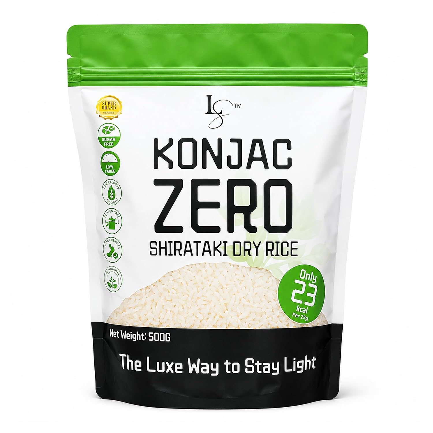 Luxe Beauty Konjac Zero Shirataki Dry Rice, 500g