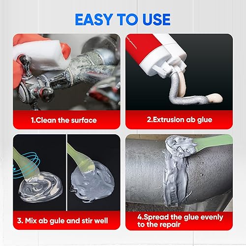 Miniatura 3 de Pegamento de metal, soldadura resistente, pegamento epoxi, reparación de fugas de escape, automóvil automotriz para masilla de relleno de