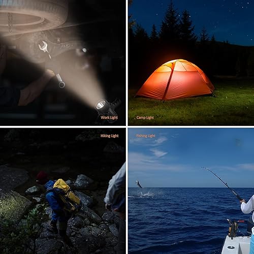 Miniatura 4 de Mini proyector LED portátil al aire libre al aire libre, 350 lúmenes linterna IP67 a prueba de agua luces marinas para barco, senderismo, granja,