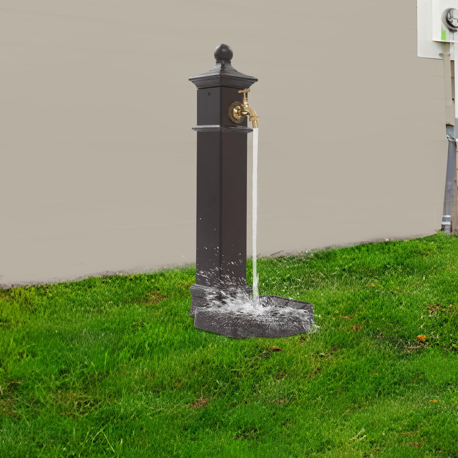 33 * 29.5 * 74 Gusseisen-Wassersäule Wasserzapfstelle Antik Look Hydrant-Wasserhahn dekorativer Brunnen mit Wasserhahn Retro-Wassersäule für Gärten Hinterhöfe Rasen Innenhöfe Bewässerung Waschen