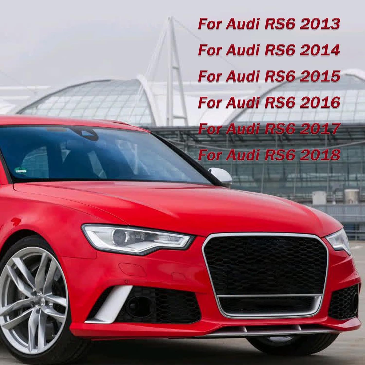 Front Bumper Fog Light Cover Frame for Audi RS6 2013-2018 Grille Grill Trim Covers Right