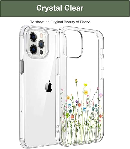 Miniatura 7 de Unov Case Compatible with iPhone 12 iPhone 12 Pro Case Clear with Design Slim Protective Soft TPU Bumper Embossed Pattern 6.1 Inch (Sierra Mountains)