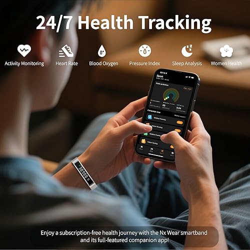 Miniatura 2 de Pulsera inteligente, seguimiento de actividad y fitness, pantalla táctil, monitor de sueño, frecuencia cardíaca, oxígeno en sangre, resistente al