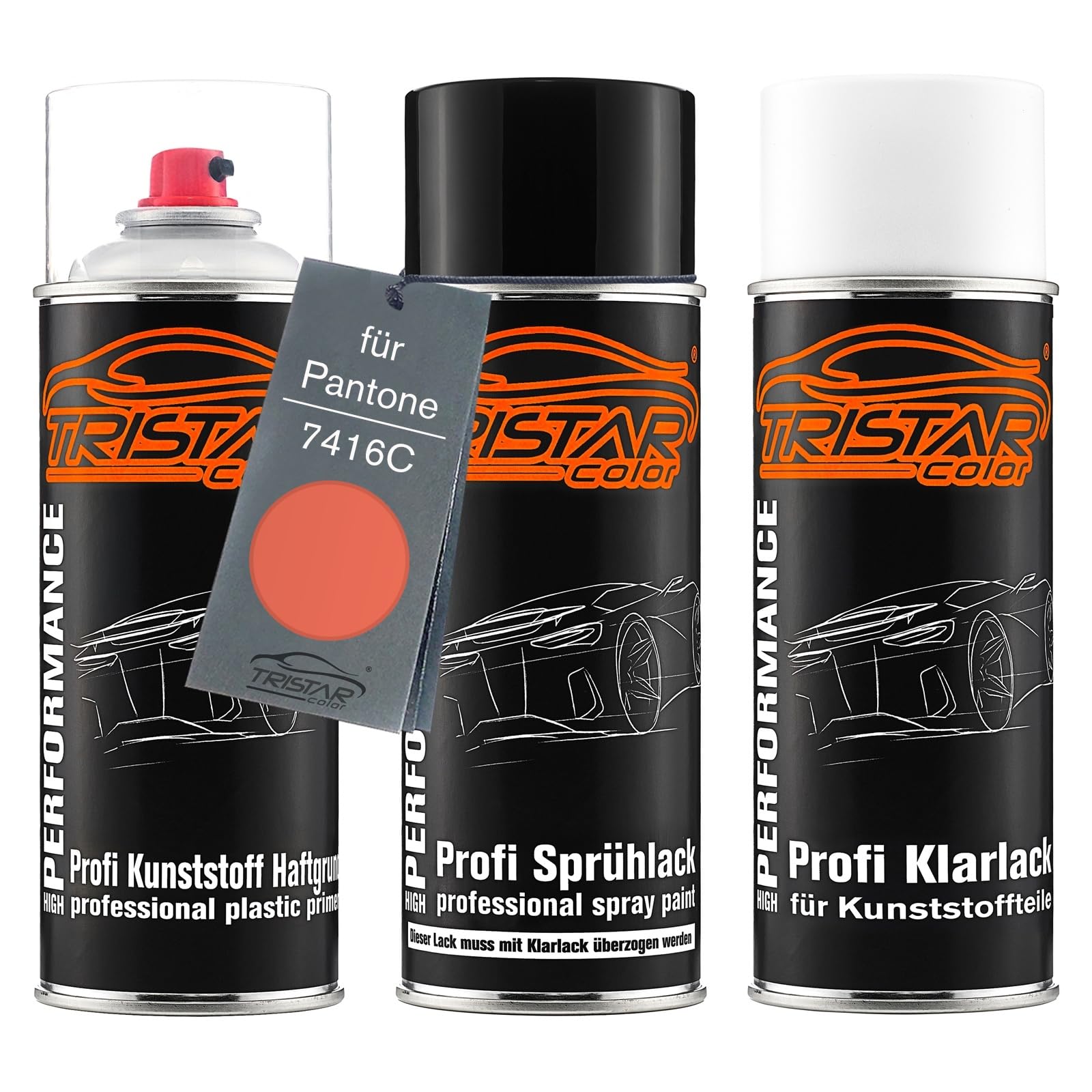 TRISTARcolor Zestaw w sprayu do tworzyw sztucznych do Pantone 7416C Orange