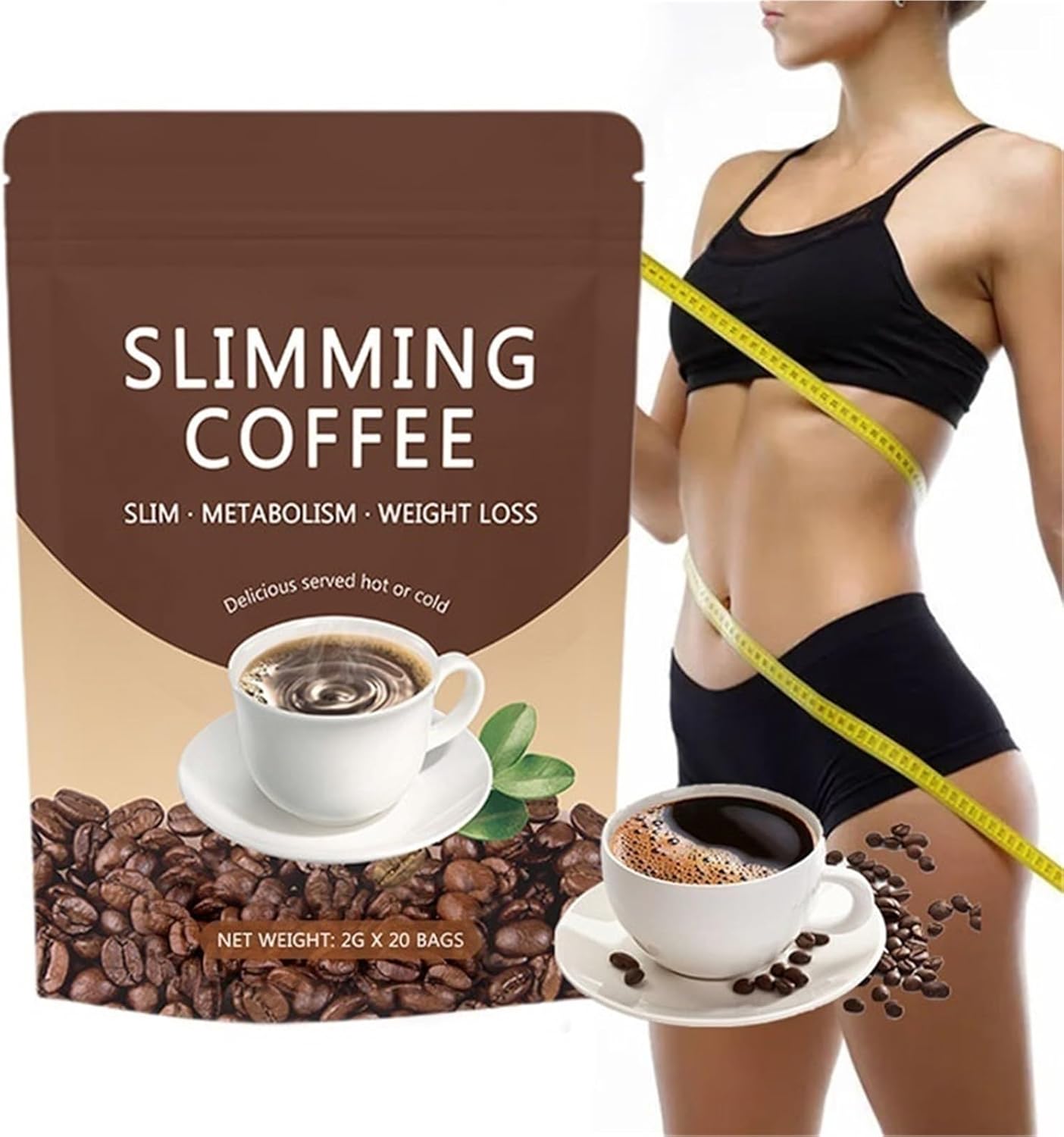 Instant Fat Burning Coffee - Slimming Instant Coffee For Weight Management, Quick Dissolve Low Calorie Beverage1PCS