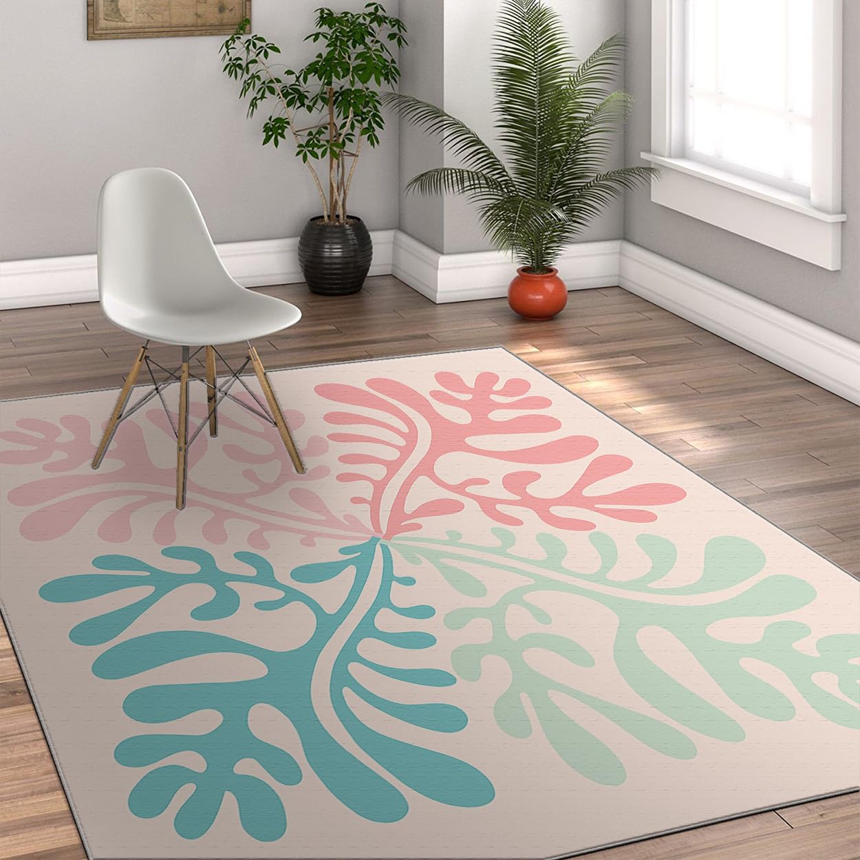 Descente de lit en feuilles botaniques pour chambre et entree