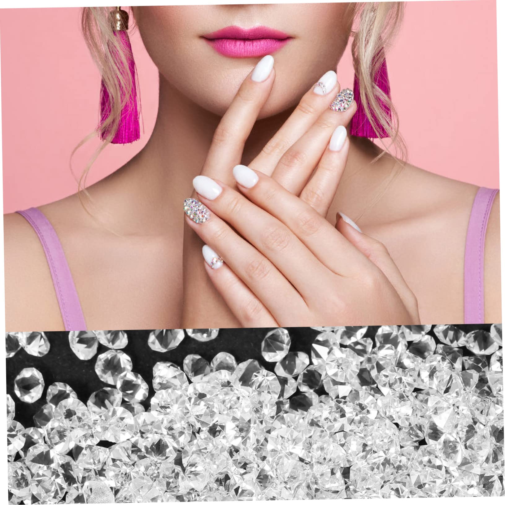 25 Ensembles Sets de Décorations Ongles Verre Ornements Diy Manucure Charms pour Salon de Manucure Cristaux Transparent Accessoires de Nail Art