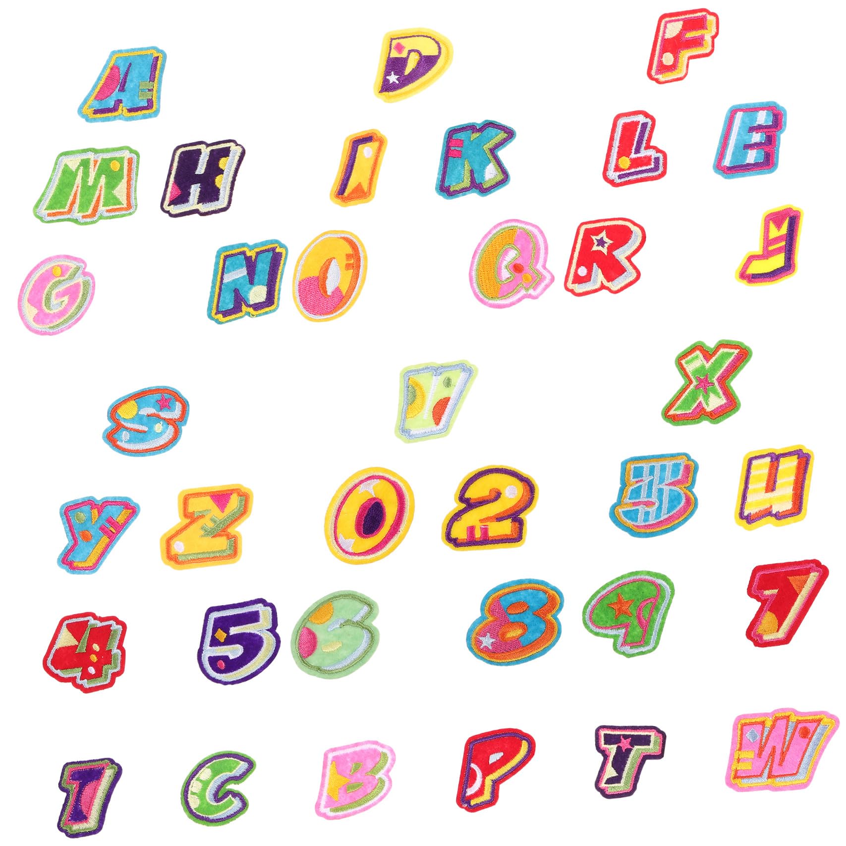 SHINEOFI 5 Set magliette patch zaino Patch per vestiti Abbigliamento patch decorazioni ricamato adesivi ricamati stirare su lettere piccole stirare sulle toppe Panno in feltro