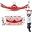 Ninja-Twister Swing Spins Set: Slackline Attachments - 360 Handle Twist-Spin Flips Toy Activate Ninja Powers Warrior Accessories Kids Hang Toys for Playground Backyard, Red