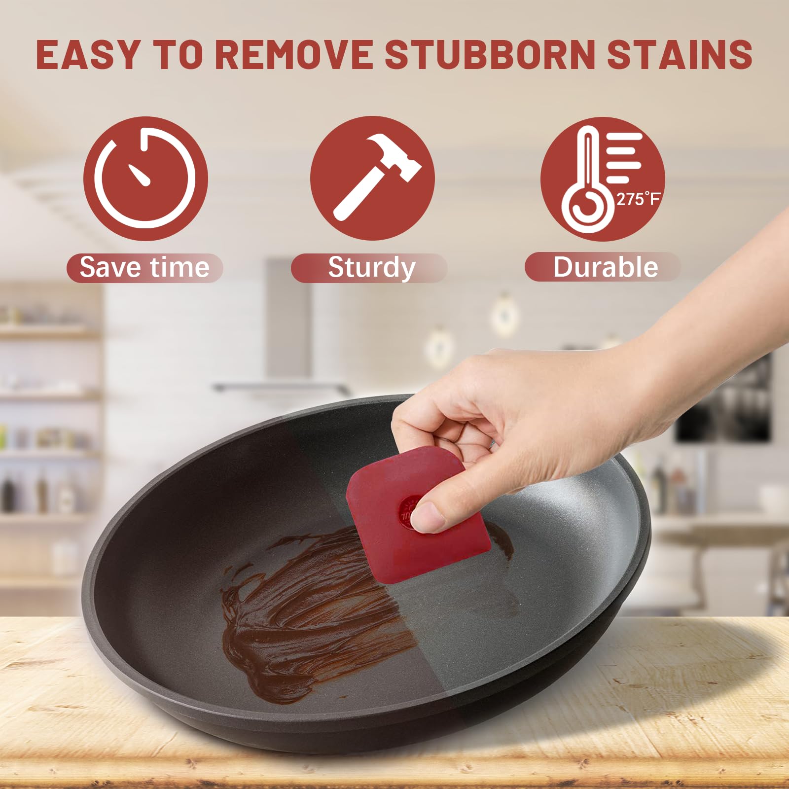 Snapklik.com : Pan Scraper, 10 Pcs Pot Scraper, Pan Scraper Plastic ...