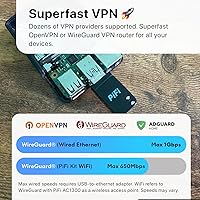 Vista 2 de Kit de enrutador de viaje Raspberry Pi 4/5 Gigabit (AC1300Mbps USB 3.0 WiFi, cliente VPN OpenVPN/Wireguard, OpenWrt, AdGuard Home)