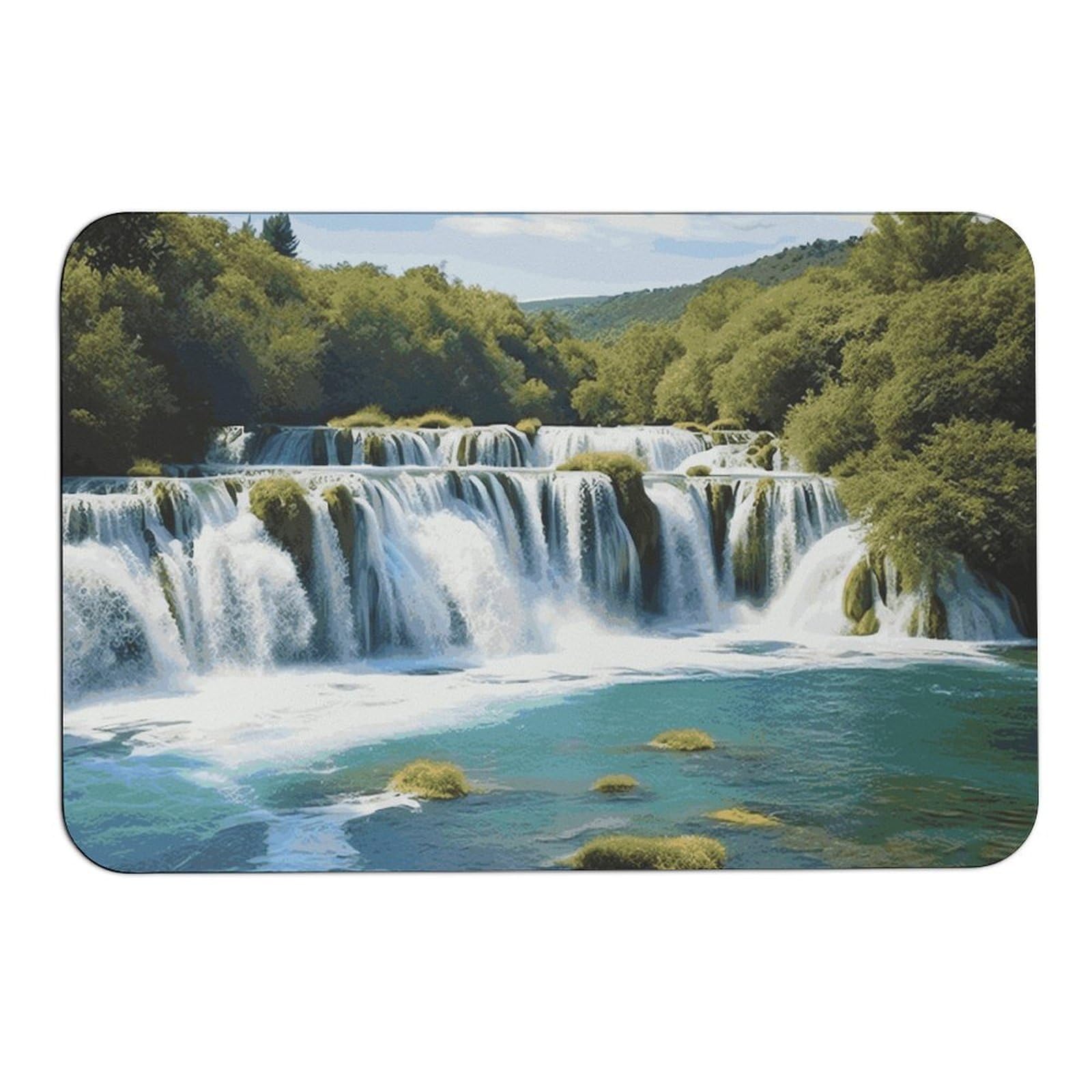 Tapis de bain absorbant rivière Krka tapis douche et baignoire antidérapant