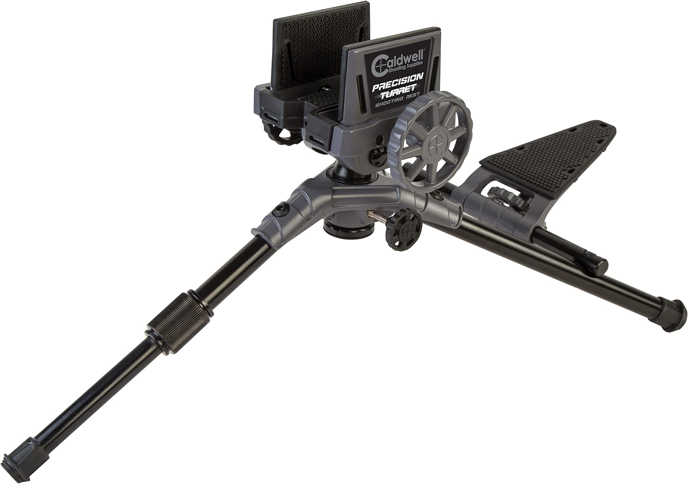 Precision Turret Rest with Adjustable Ambidextrous Swivel Design and Detachable Magazine Rest with Pistol Grip Attachment for Rifles, Shot Stabilization, and Target Shooting