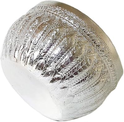 Amazon Com Siam Yim Sa Ra Ei Size 4 5 W 12 X H 7 Cm Aluminum Water Bowl Thai Striped Silver 4 5 W 12 X H 7 Cm Silver Home Kitchen