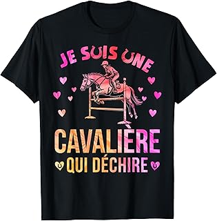 Fille Equitation Cheval Je suis Une Cavalière Qui Déchire T-Shirt