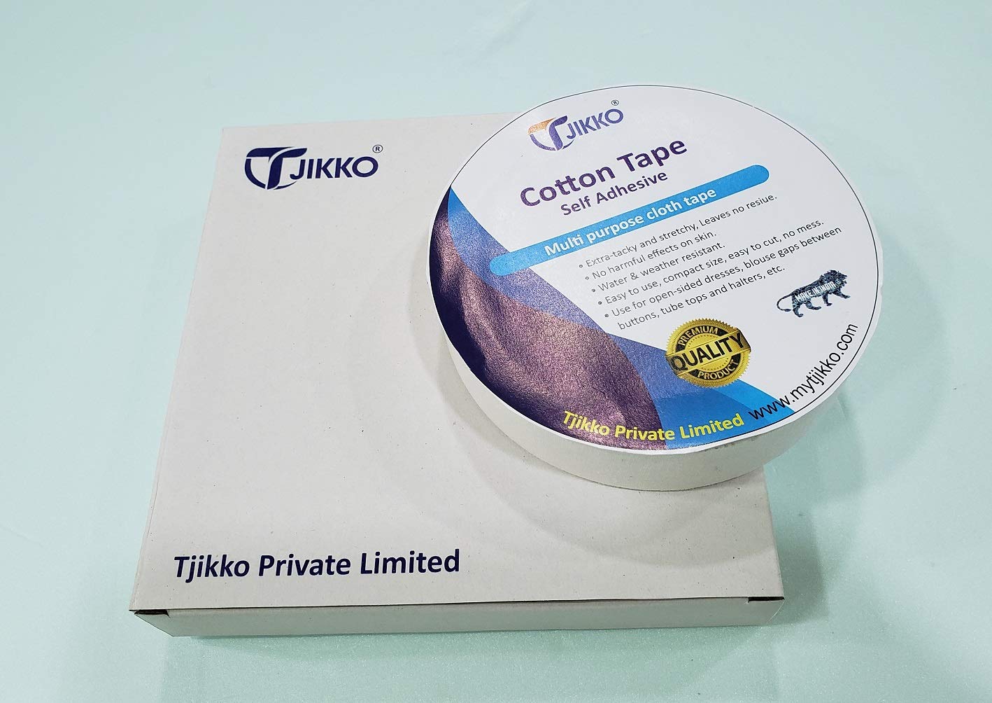 TJIKKO Cotton Tape/Cloth Tape Single Sided 24 mm width 20 meter length White (Pack of 4) 1